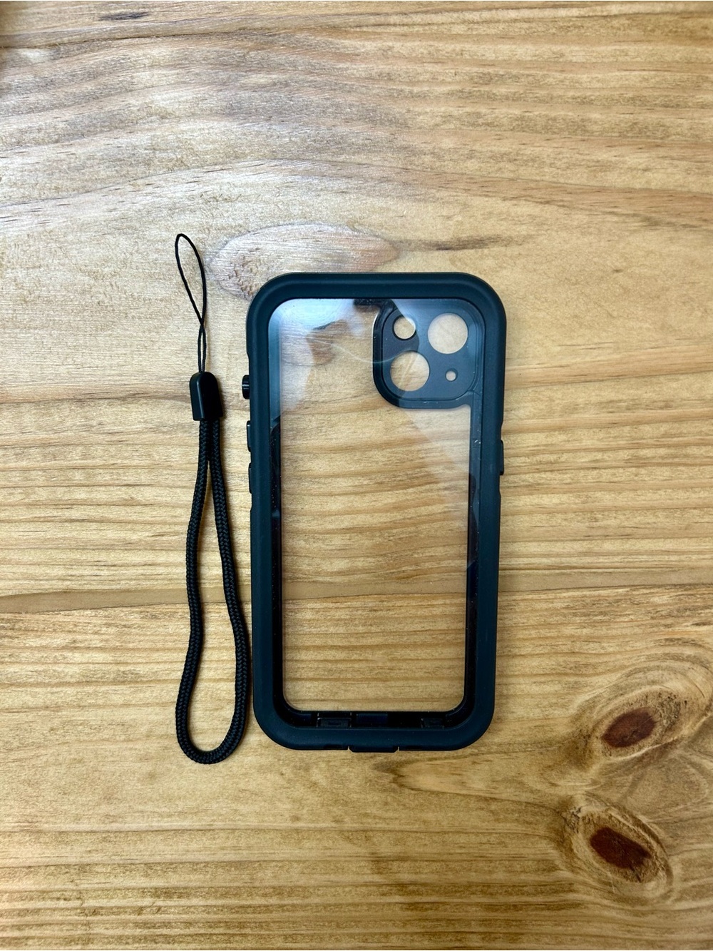Body Glove Black Clear-Back Waterproof Phone Case with Wrist Strap